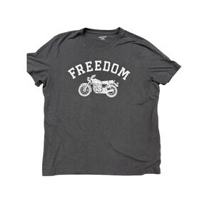 Banana Republic Freedom Graphic Tee XL Black Motorcycle‎ Shirt Short Sleeve